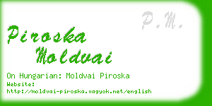 piroska moldvai business card